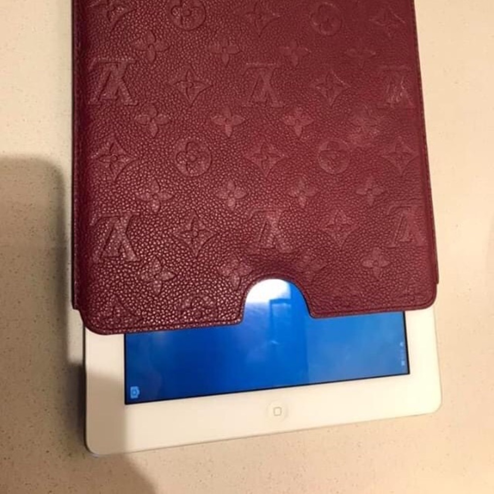 Louis Vuitton genuine leather iPad sleeve.